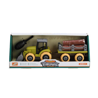 No brand tractor with trailer