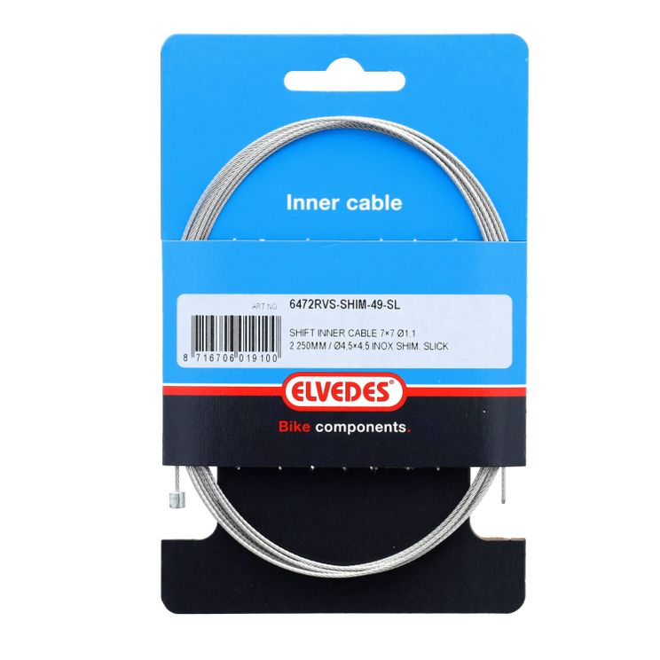 Elvedes Schakel Binnenk 2250 mm en acier inoxydable N nip. 6472RVS-SHIM-49-SL