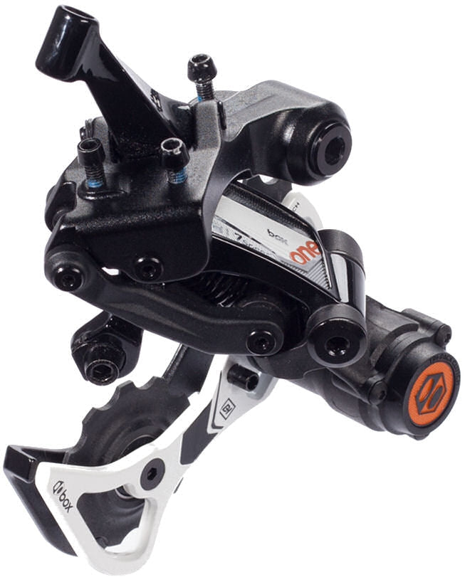 Componenti della scatola Achter derailleur Down-Hill 7 velocità One con gabbia corta nera