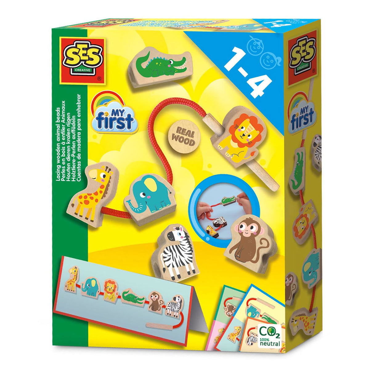 SES Moje prvé navliekacie drevené korálky - Zvieratká