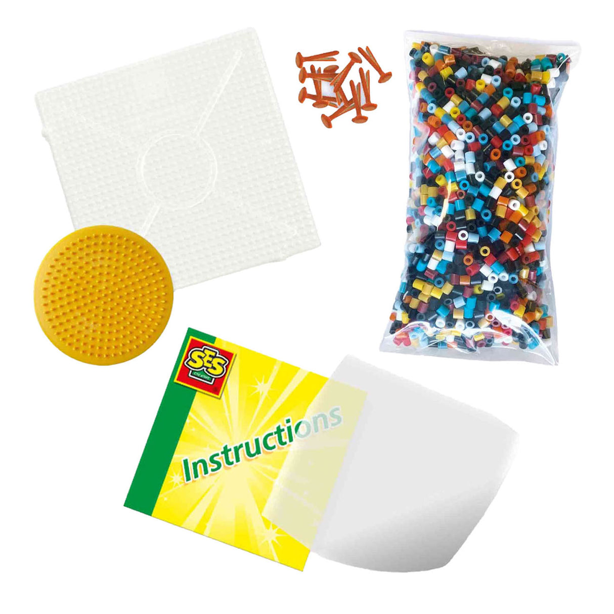 Six ironing beads - construction vehicles