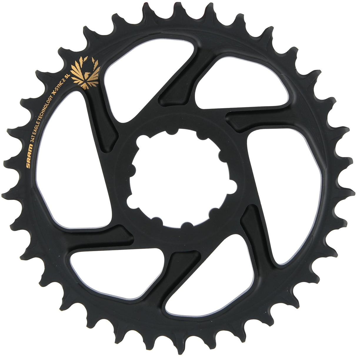Sram chainring x-sync2 sl chain ring x-sync2 sl 34 teeth alu gold