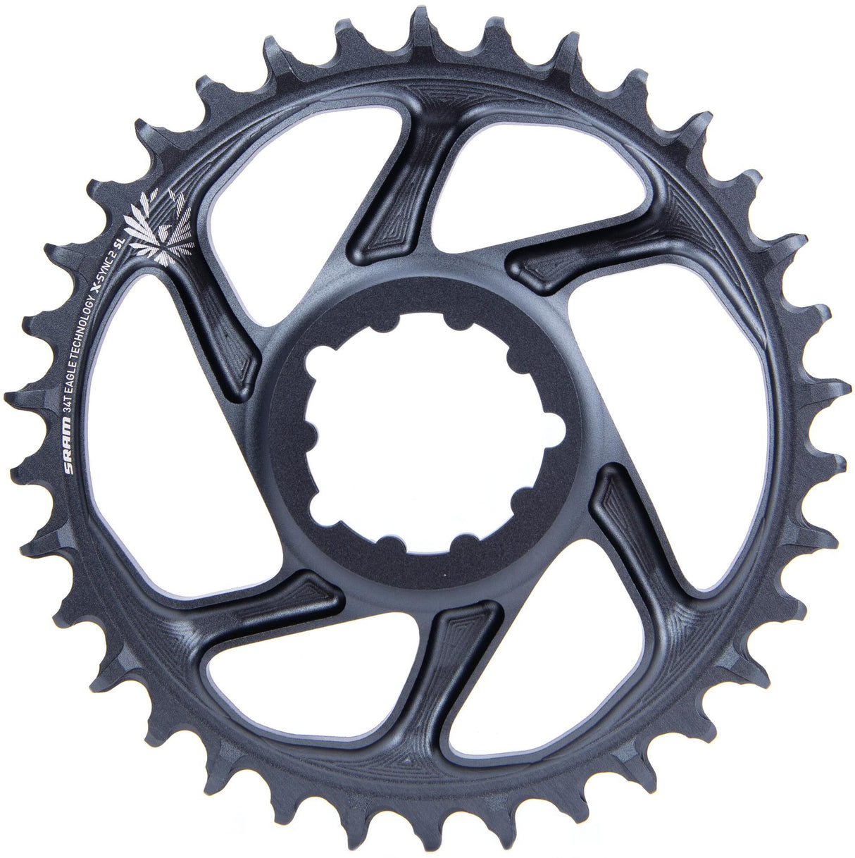 Sram kettingblad x-sync2 sl chain ring x-sync2 sl 34t. alu lunar grey