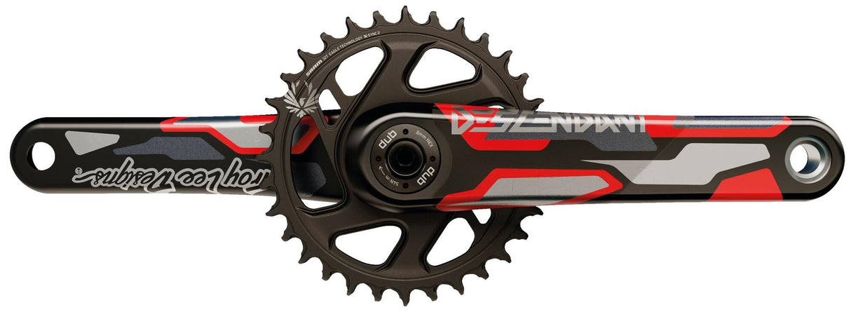 Truvativ crankset descendant troy lee design eagle crankset truv.desc.troy lee des.eagle 175mm red