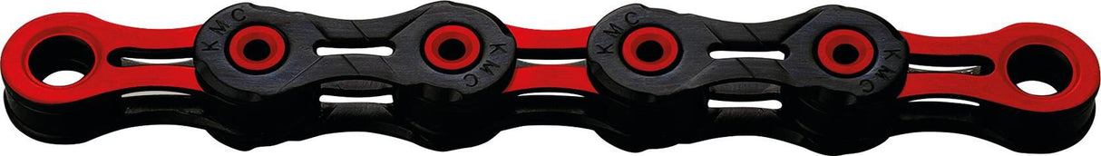 KMC DLC 10 116 Schakels - Red -Black - Cadena de bicicletas