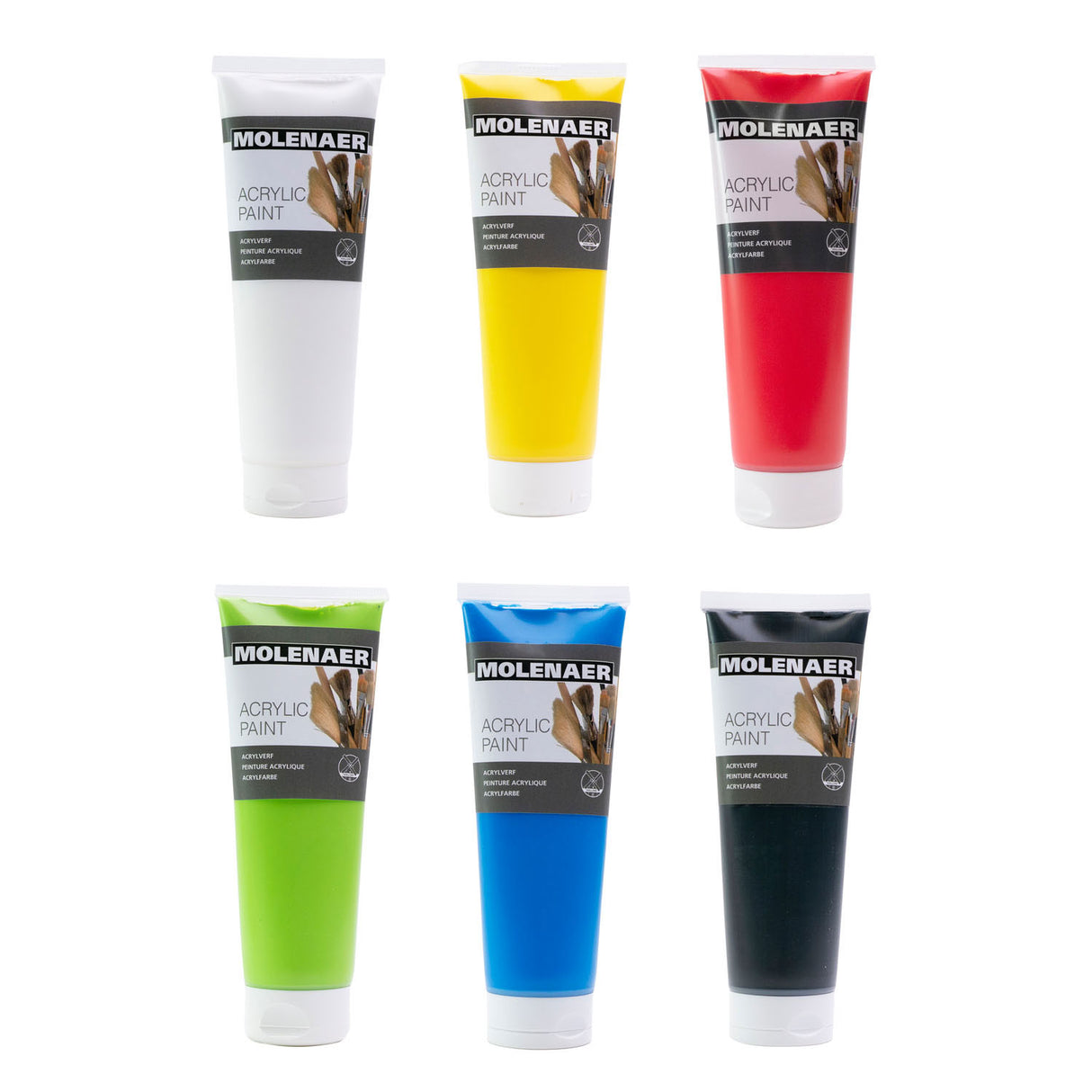 Molenaer Acrylic Paint, 6x250ml