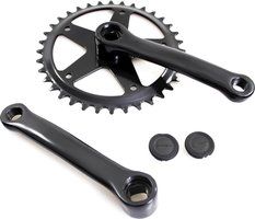 HZB Crankset 36 tands 127 mm Longueur de manivelle noire 1836127stzw