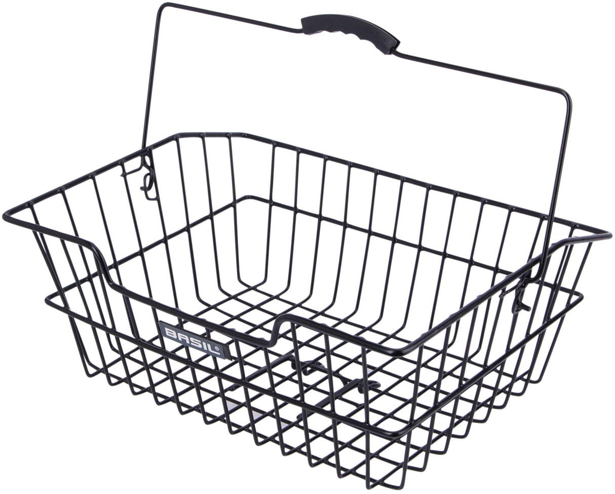 Basilikum Kairo Luxus - Fahrradkorb - auf der Rückseite - schwarz