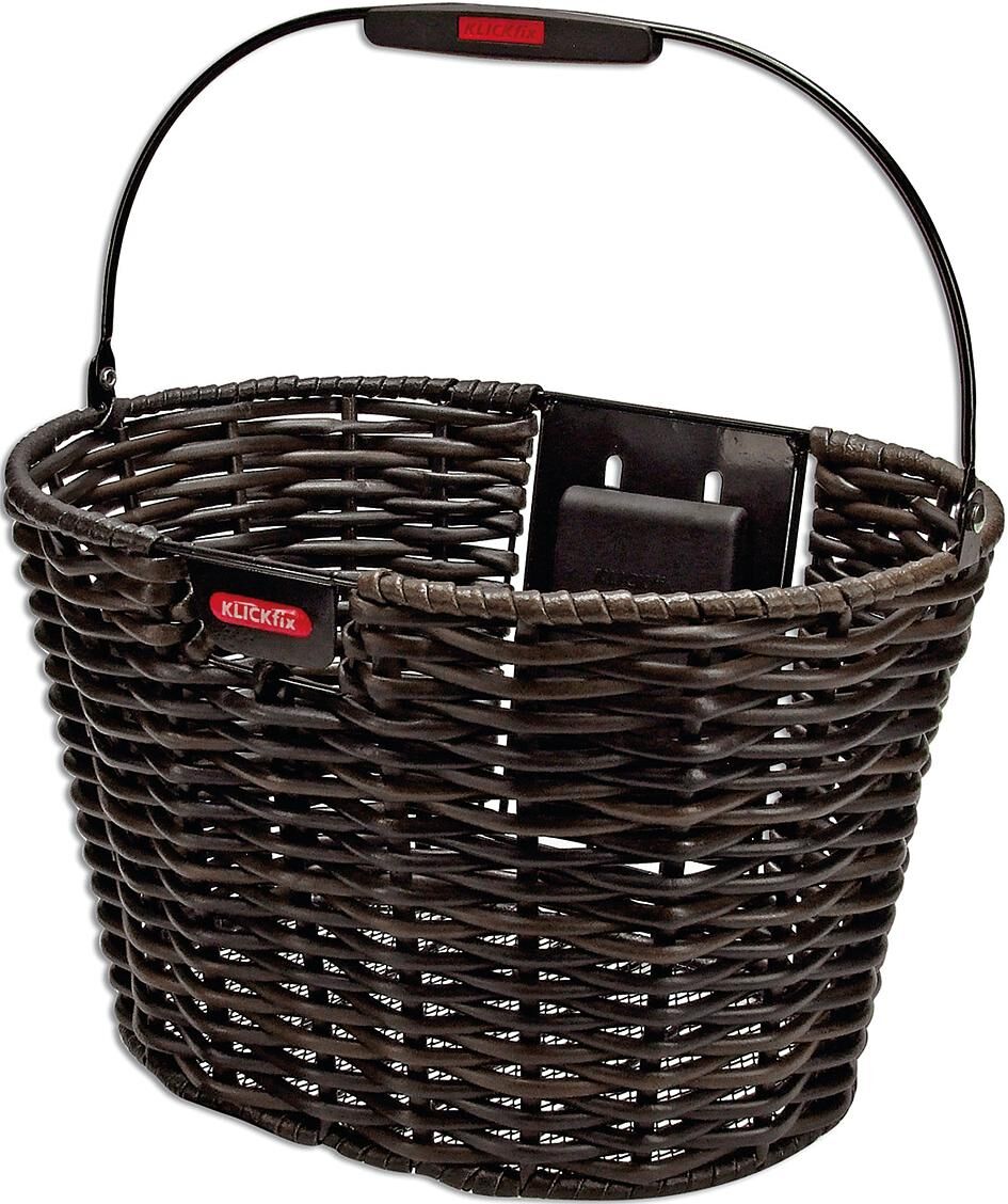 Klickfix rixen kaul basket, front structura oval fr.basket r k structura oval black brown
