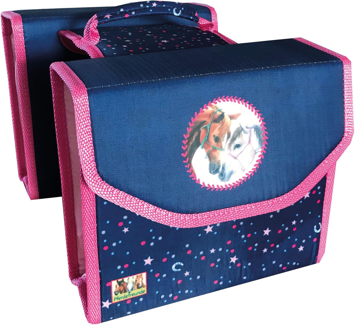 Bike fashion double children's bag horse friends double bag pferdefreunde