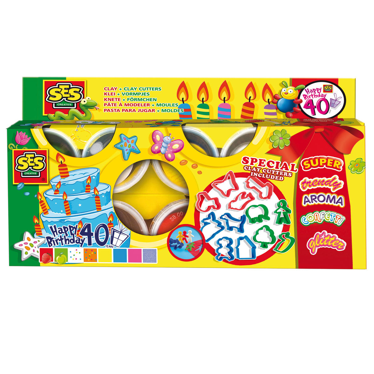 Ses klei - 8 kleipotjes