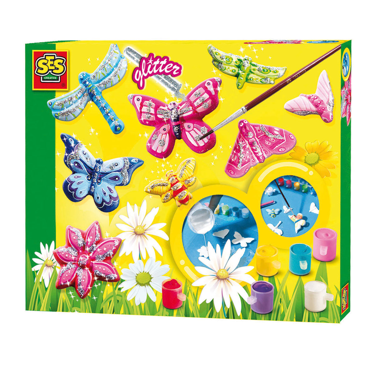 Ses Vlinders verse et peinture