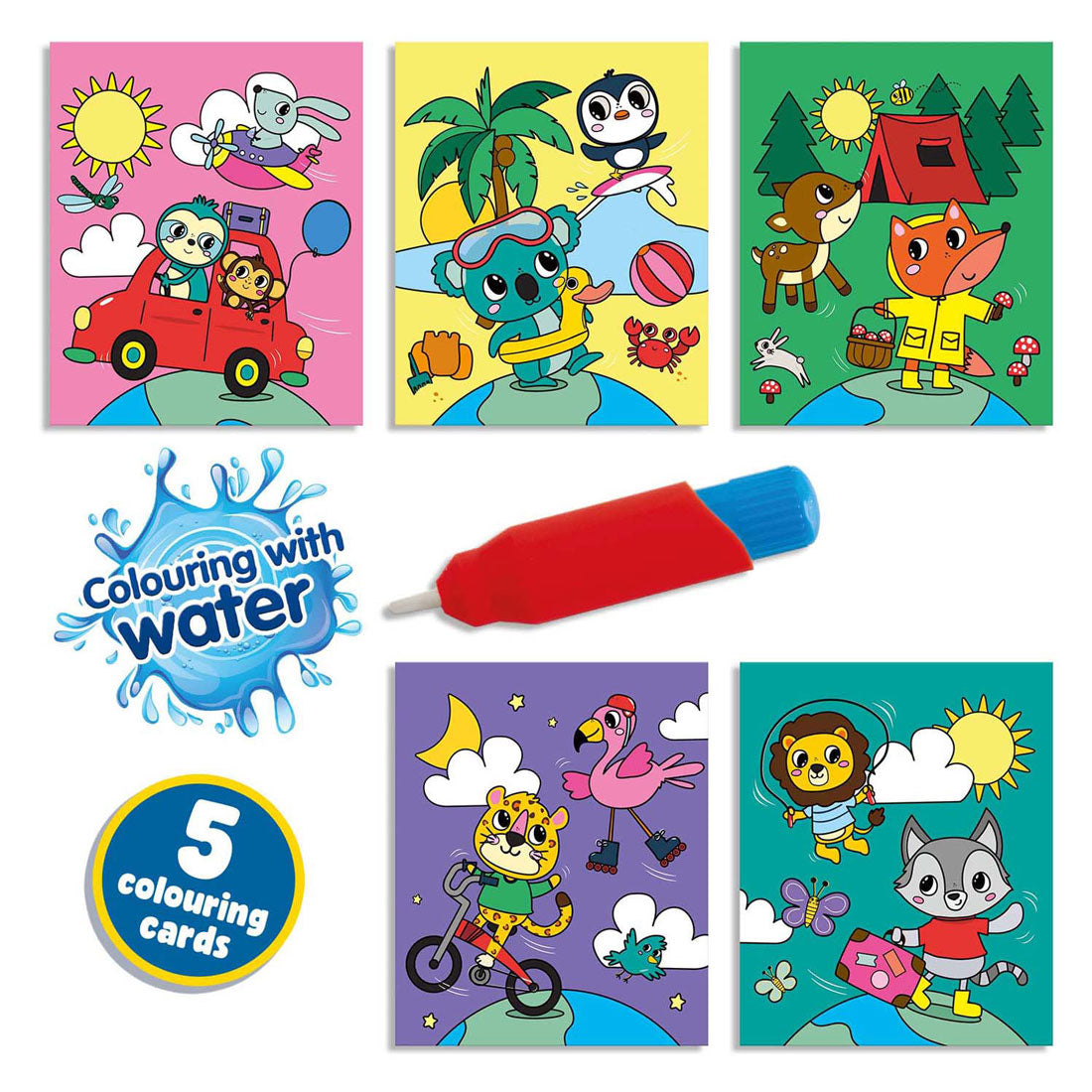 Ses оцветяване с вода книжка за оцветяване - на пътешествие