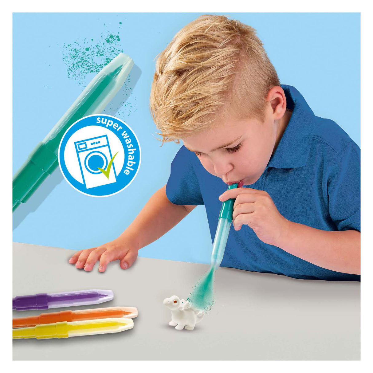 Ses blow airbrush pens - dinosaurs, 3 pcs.