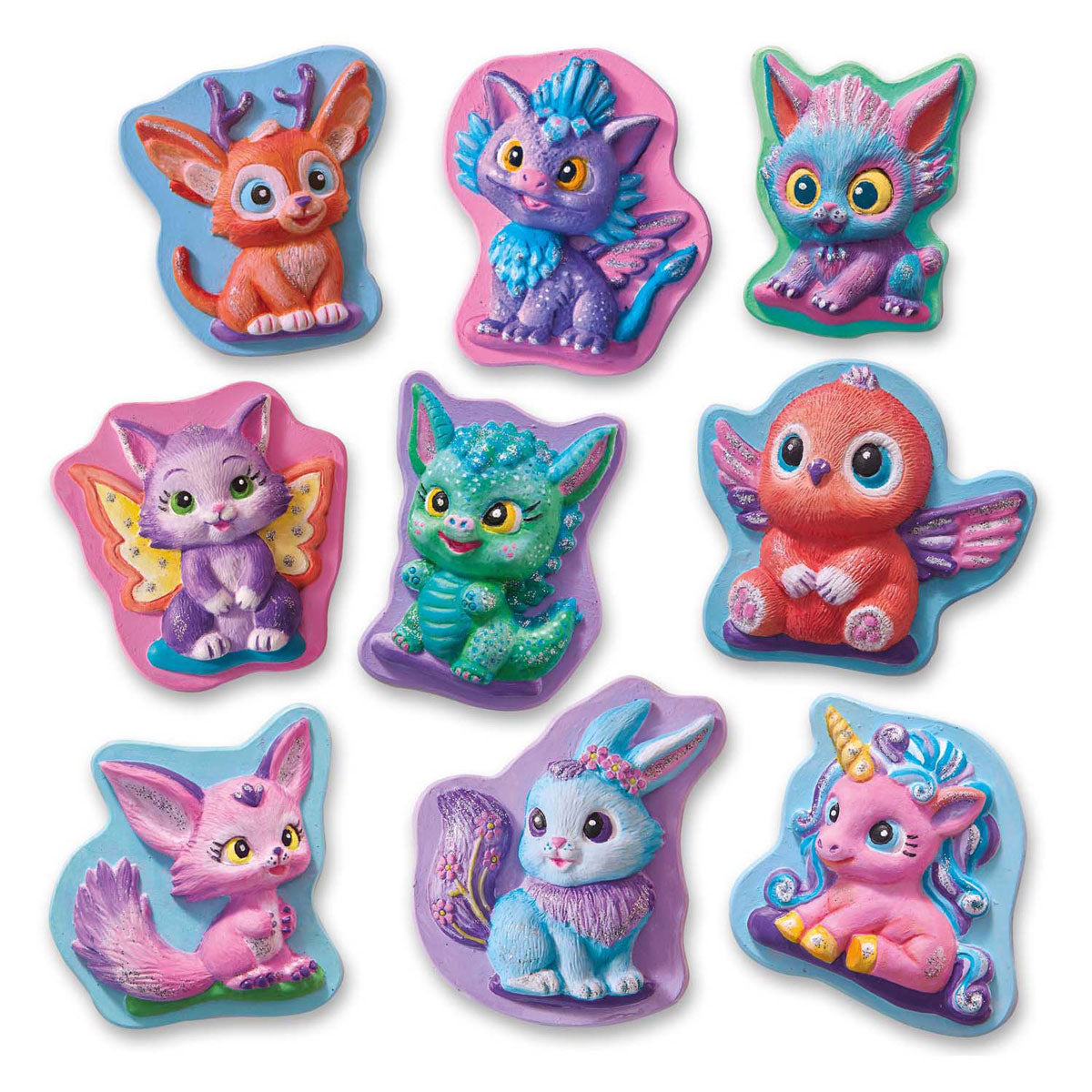 Sex gjutna och måla fantasifigurer