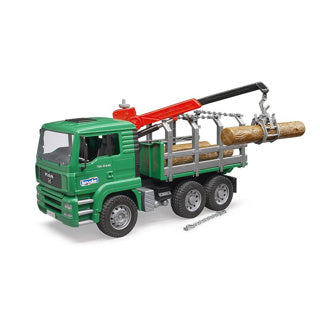Bruder car truck man with trees