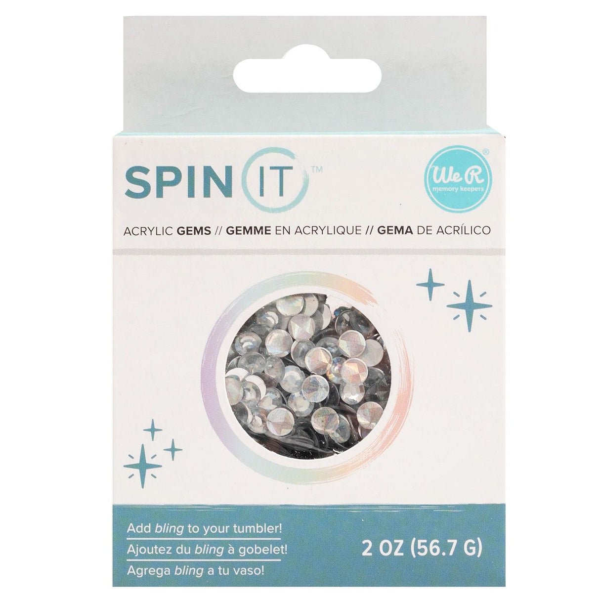 We are makers • spin it rhinestone clear