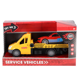 Rapid wheels car transporter with car and light and sound and friction