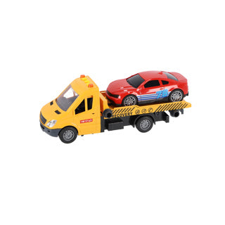 Rapid wheels car transporter with car and light and sound and friction