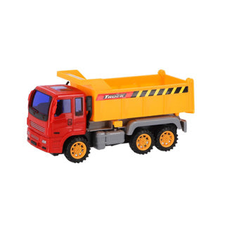 Rapid wheels dump truck red yellow