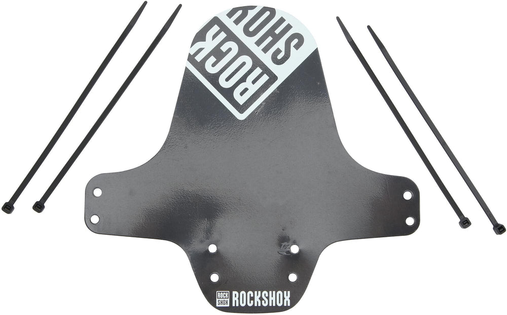 Rockshox mud flap, front wheel fender clip-on fender rs black white