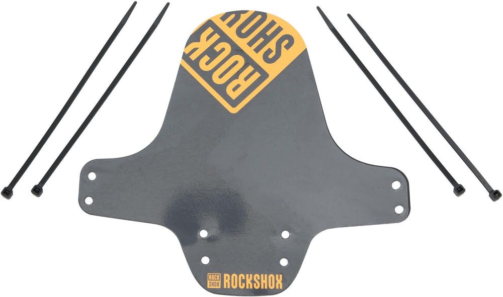Rockshox mud flap, front wheel fender clip-on fender rs black orange