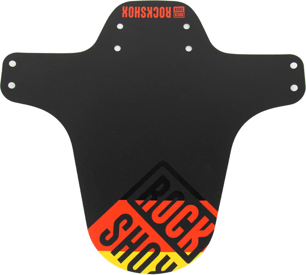 Rockshox mud flap, front wheel fender clip-on fender rs black germany flag