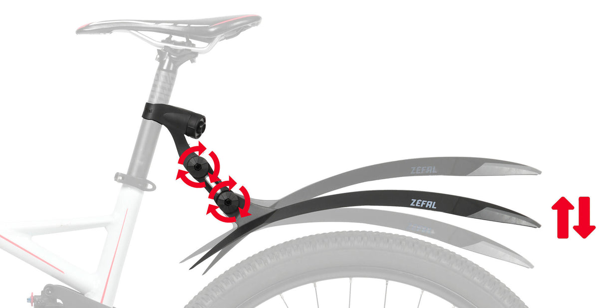 Zefal zéfal steekspatbord deflector rm90+ clip-on fender zéfal deflector rm90+