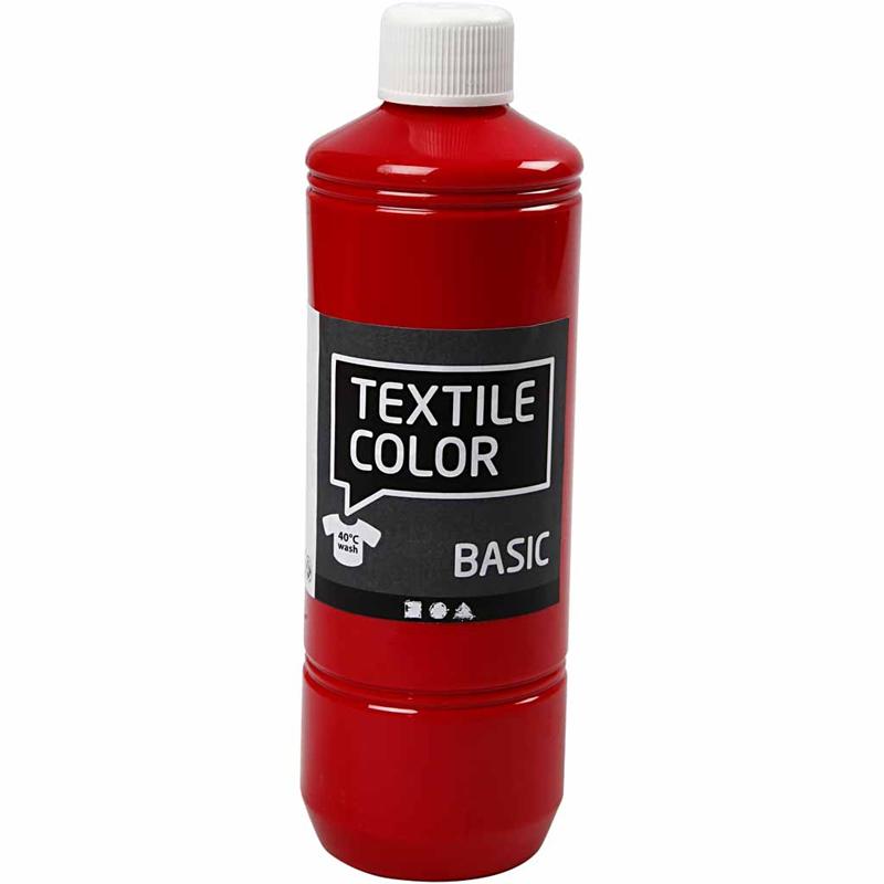 Textile paint - Red, 500ml