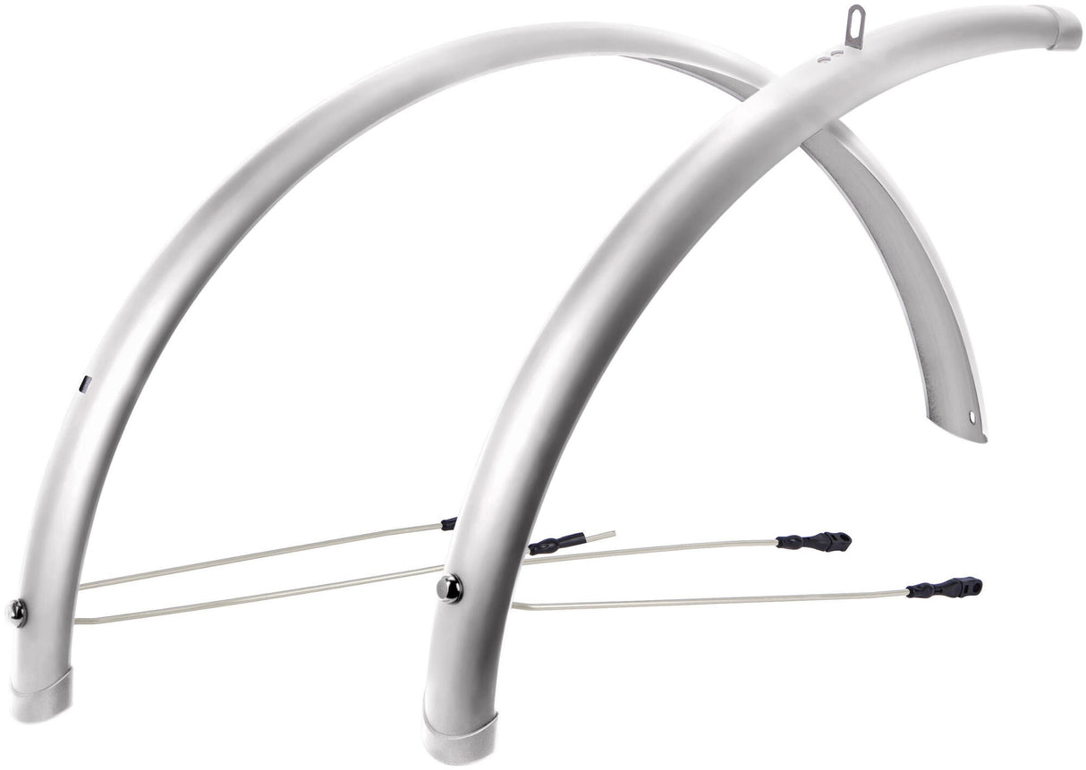 Contec mudguard set splash protect ct fender splash prot. 28 54mm silver shiny