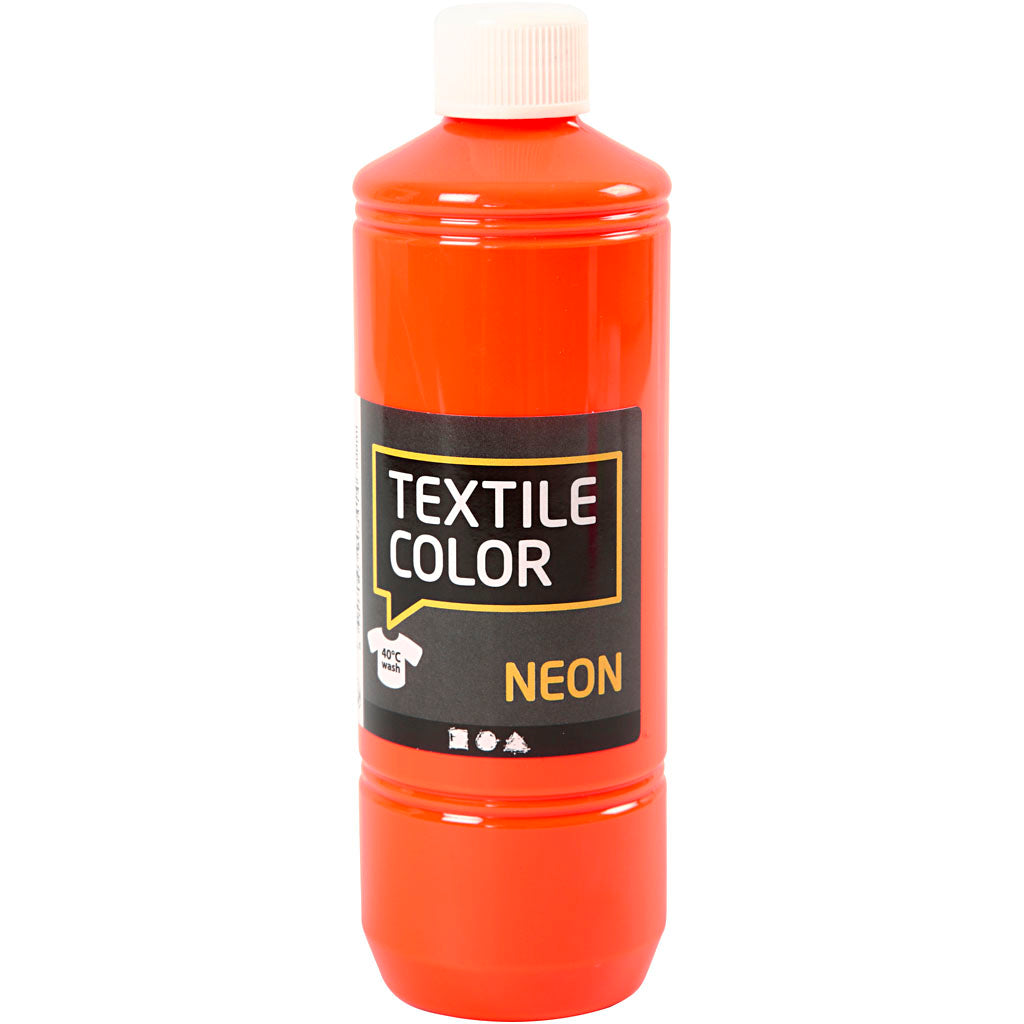 Creativ Company Textile Color semi-opaque textile paint - neon orange, 500ml