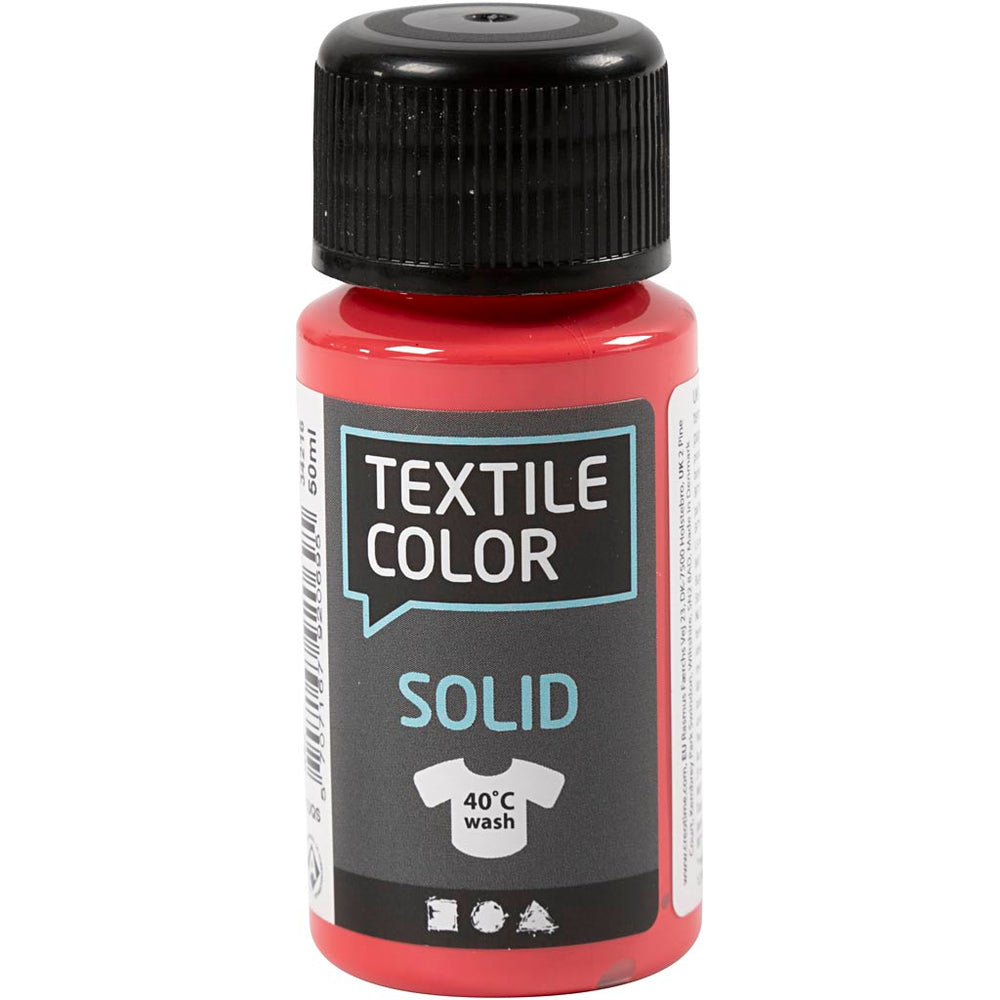 Creativ company textielkleur, dekkend, rood, 50 ml 1 fles