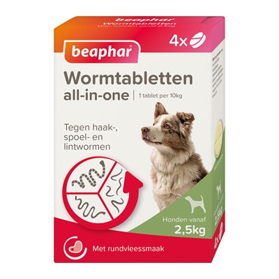 Beaphar worm tablet all-in-one dog