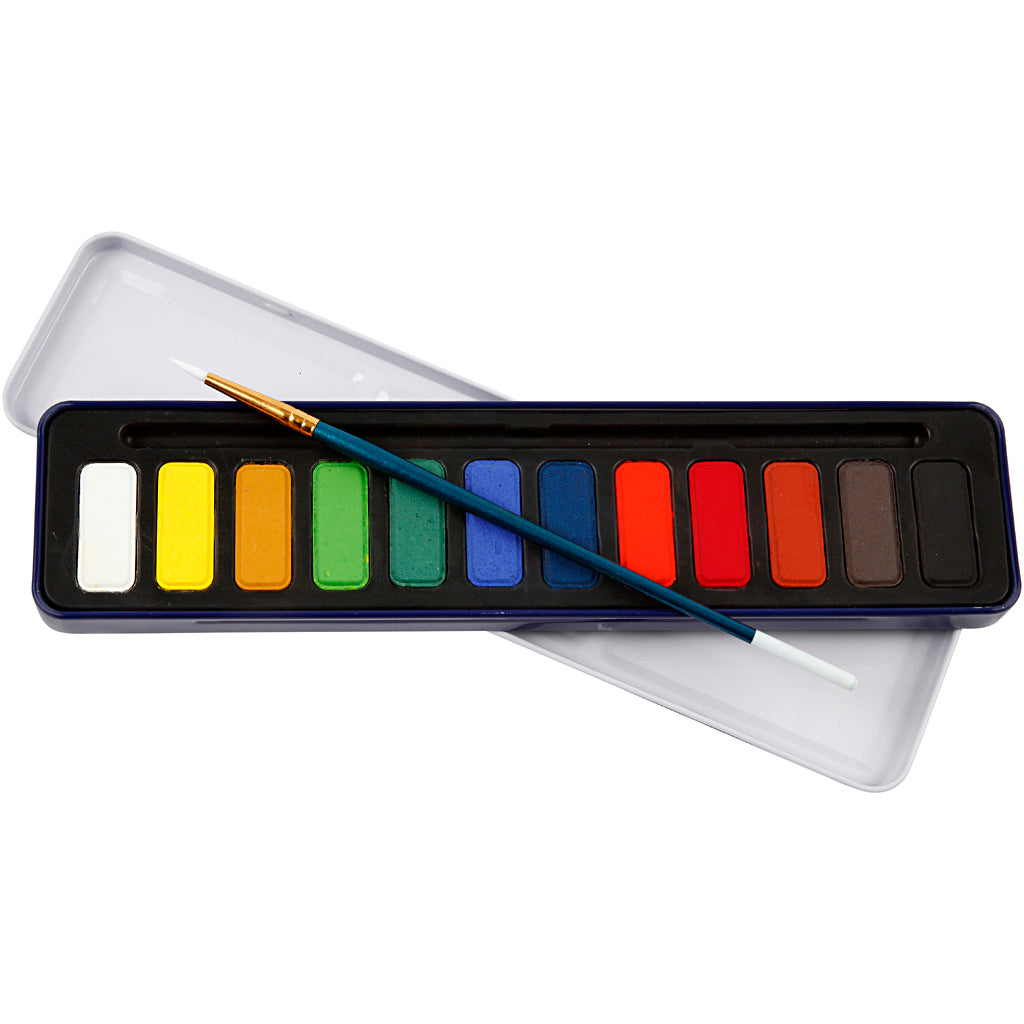 Aquarellfarbe Set - verschiedene Farben, 1 Box