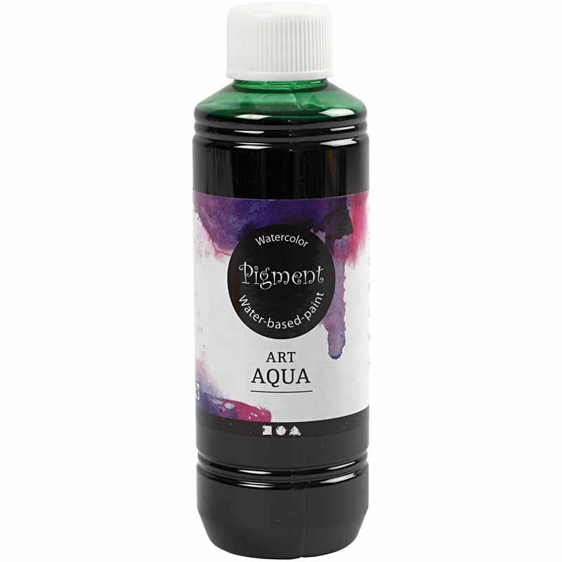 Pigment liquid watercolor paint, green, 250 ml 1 bottle