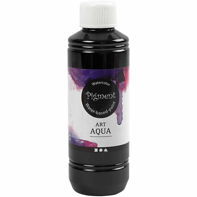 Pigment liquid watercolor paint, black, 250 ml 1 bottle