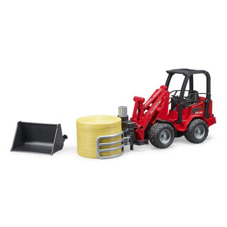 Bruder Shovel Schaeffer 2630 Balgrijper avec Hooibaal rond