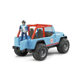 Bruder Jeep Cross Country Racer bleu avec pilote
