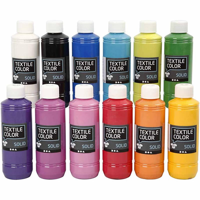 Creativ company textile color opaque textile paint, 12x250ml