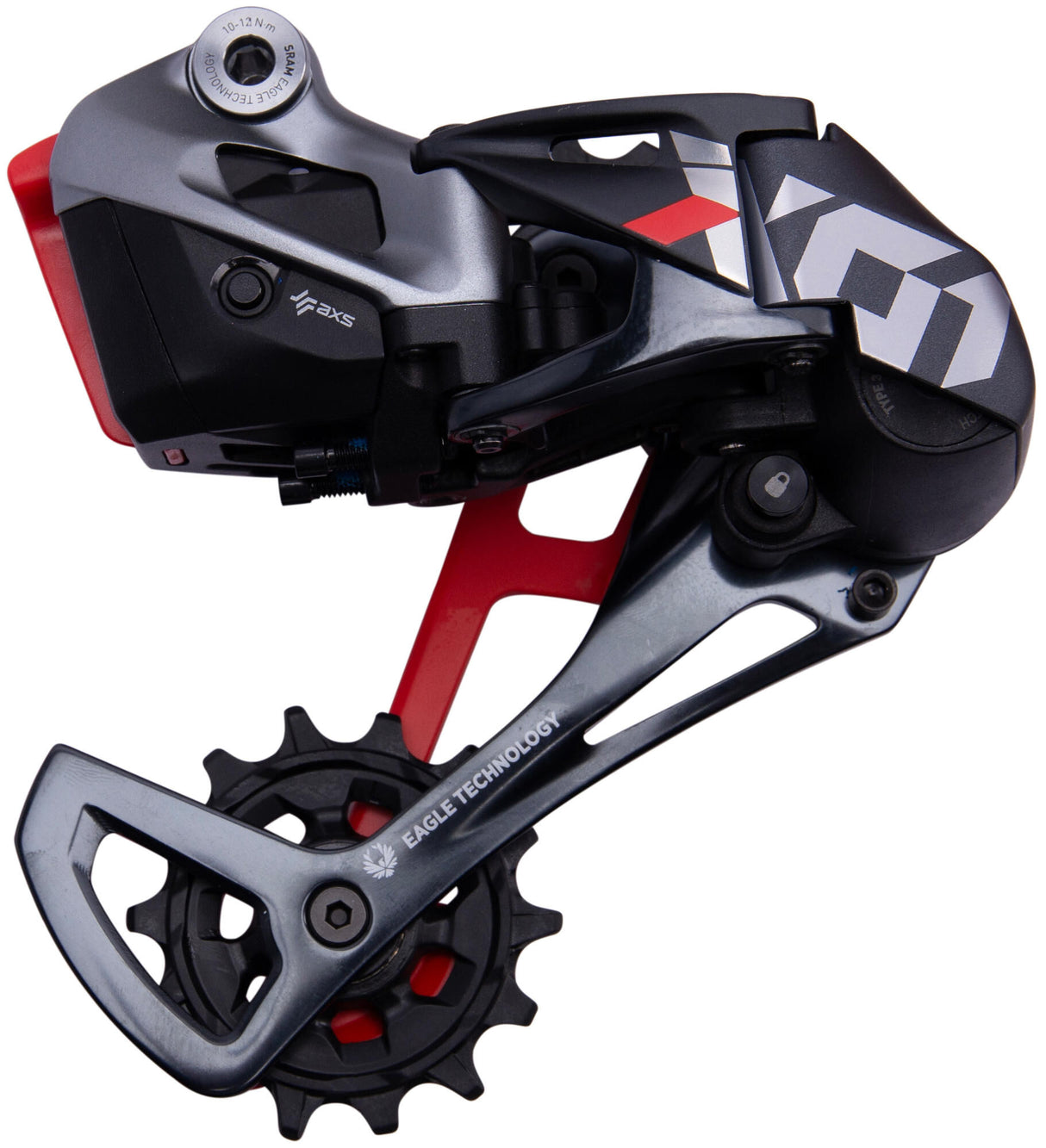 Sram rear derailleur x01 eagle axs rear derail. x01 eagle axs 52t red
