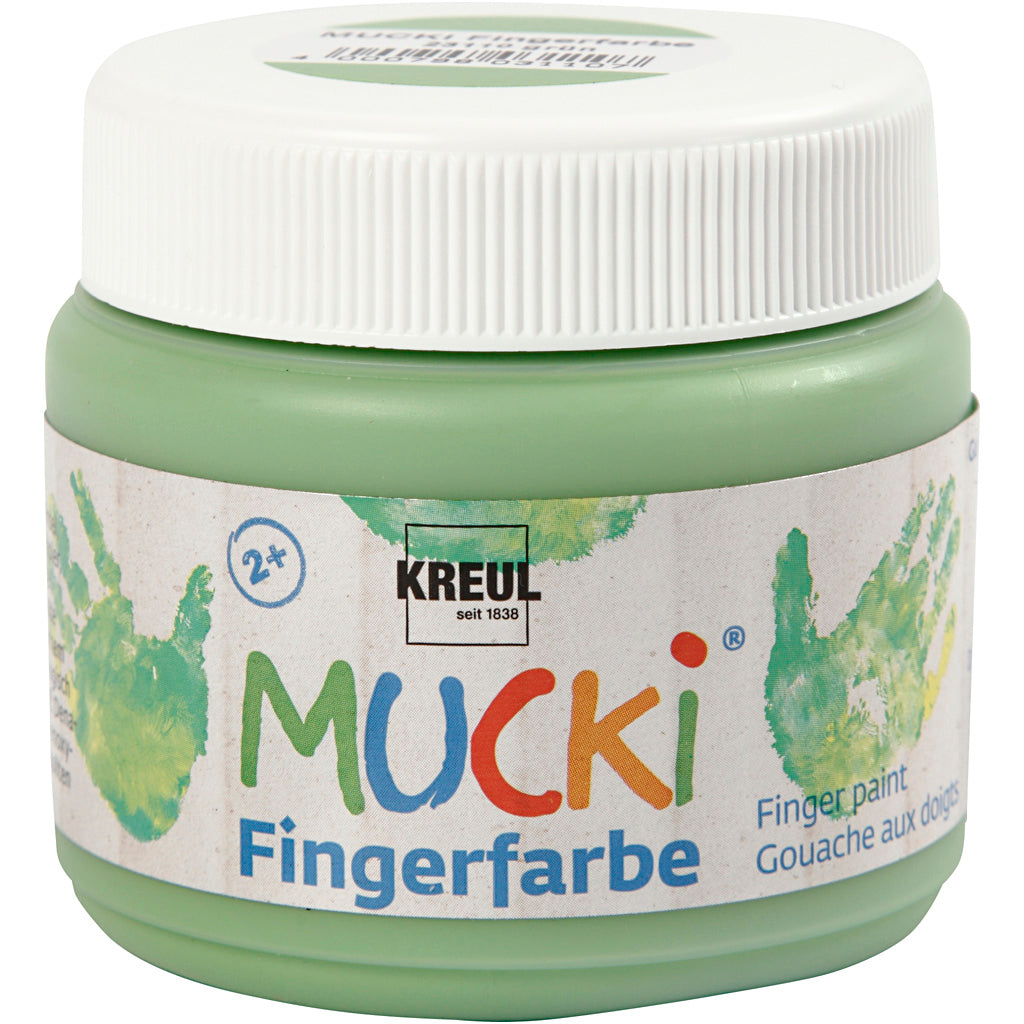 Creativ company mucki finger paint, green, 150 ml 1 box