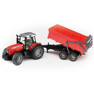 Bruder Tractor Massey Ferguson con trailer