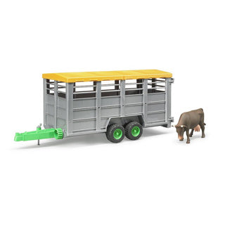 Bruder veetransportwagen met koe 1:16