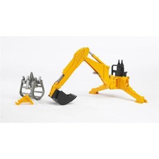 Bruder excavator with grab