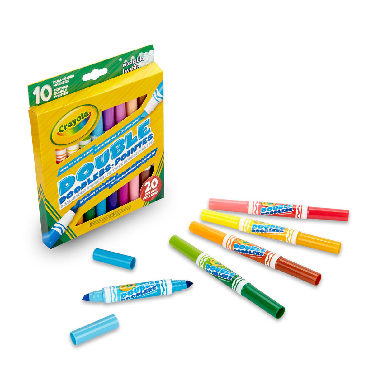 Crayola kétoldalas filctoll, 10 db.