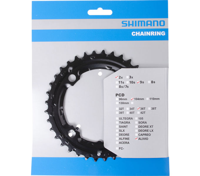 Shimano Chainring 36 teeth Alivio FC-M4000 FC-M4050 (AC) 9 speed black