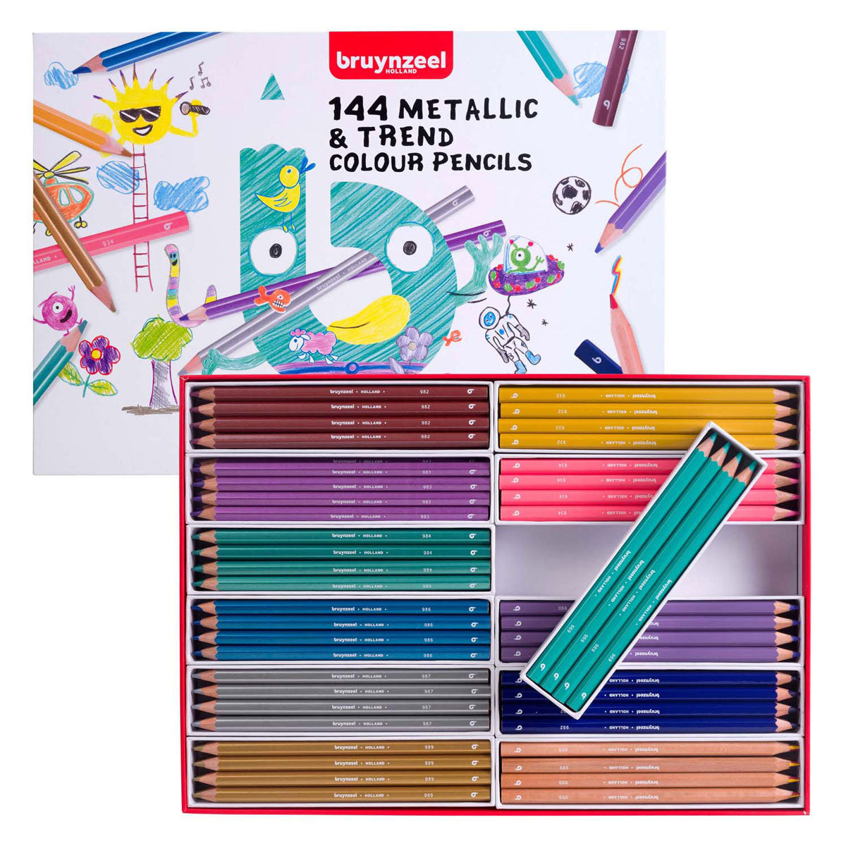 Bruynzeel Megafarbene Bleistift Set Metallic Trend Farben