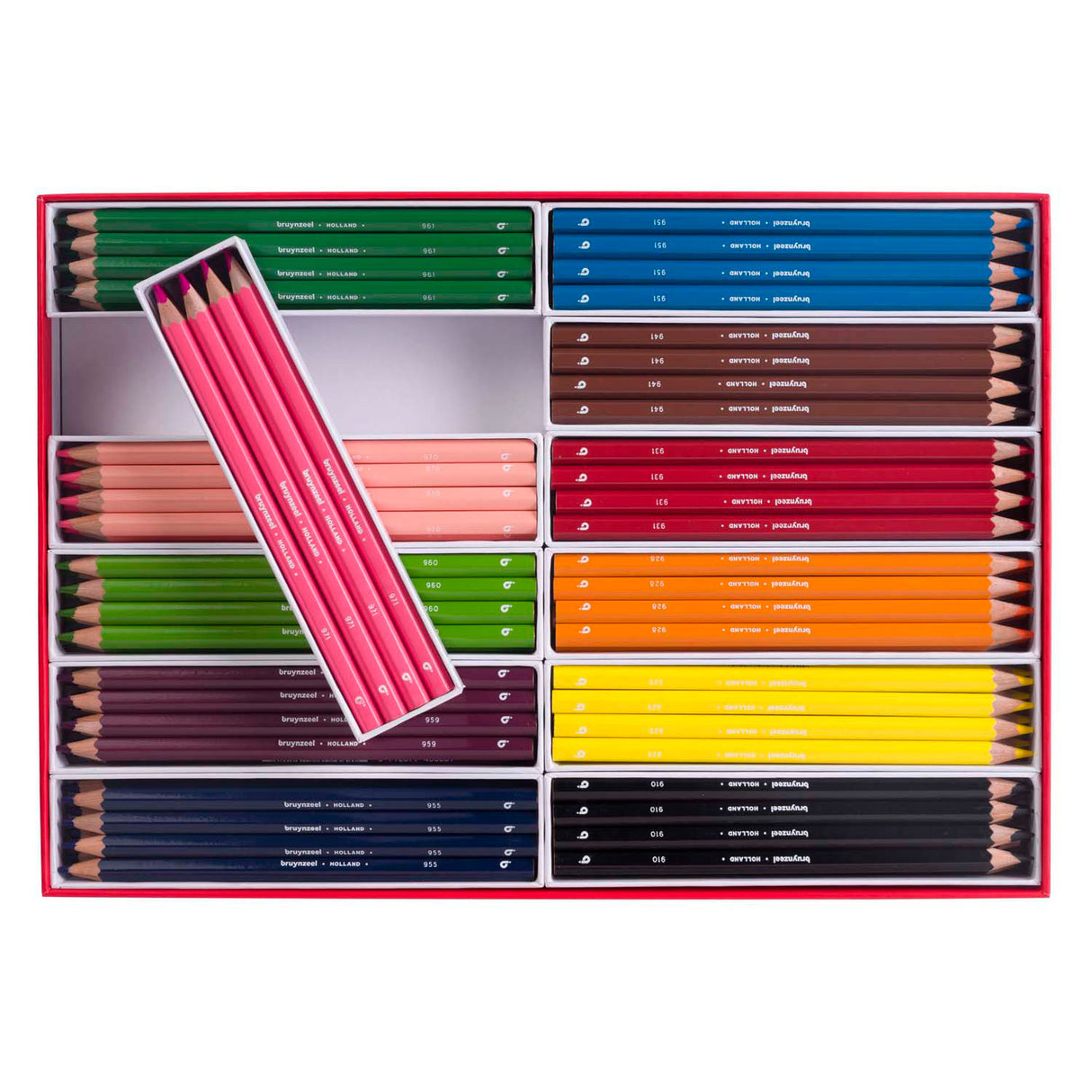 Dem Brudynzesel Mega faarweg Bleistift Set, 12x12 Faarwen