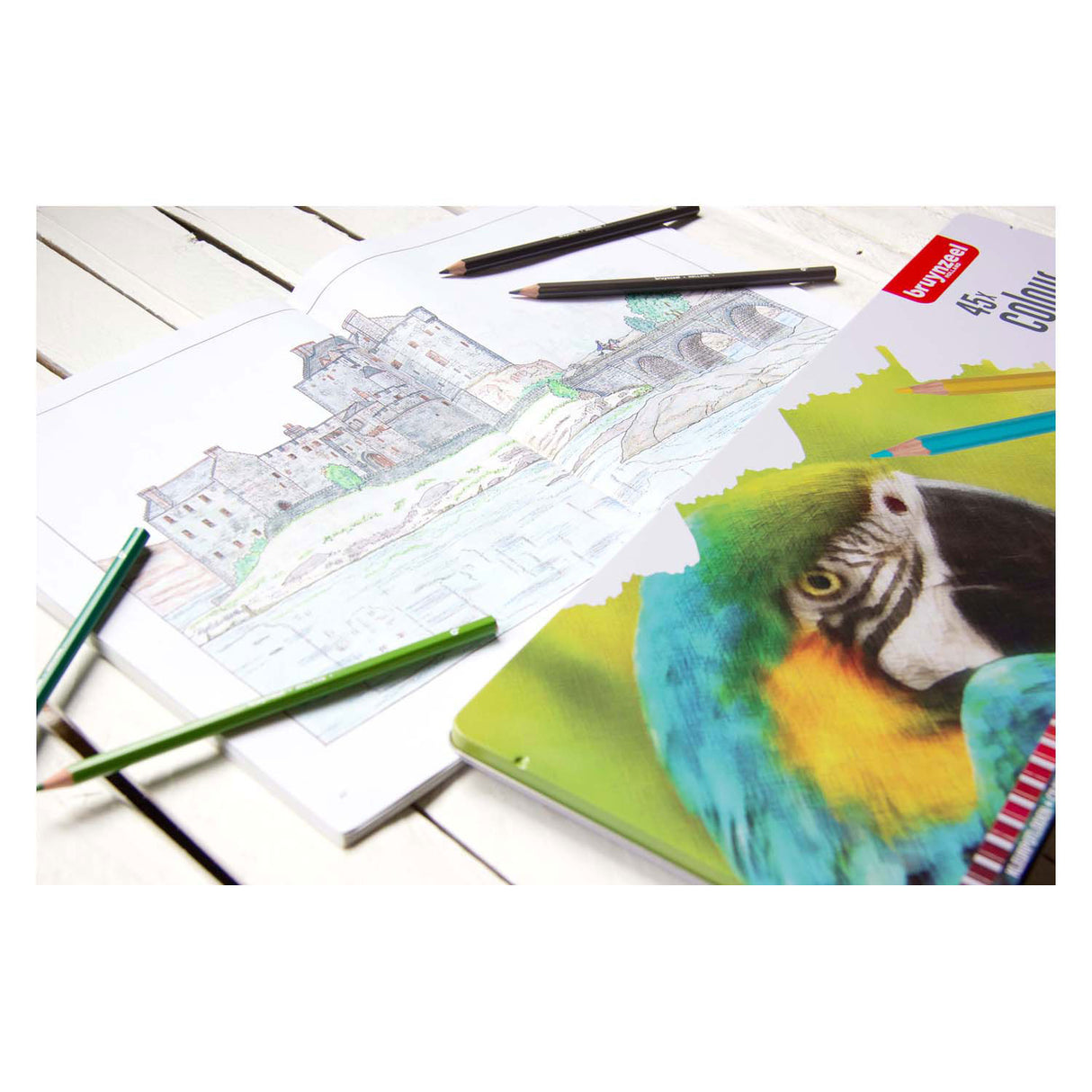Bruynzeel -Papagei 45 farbige Stifte