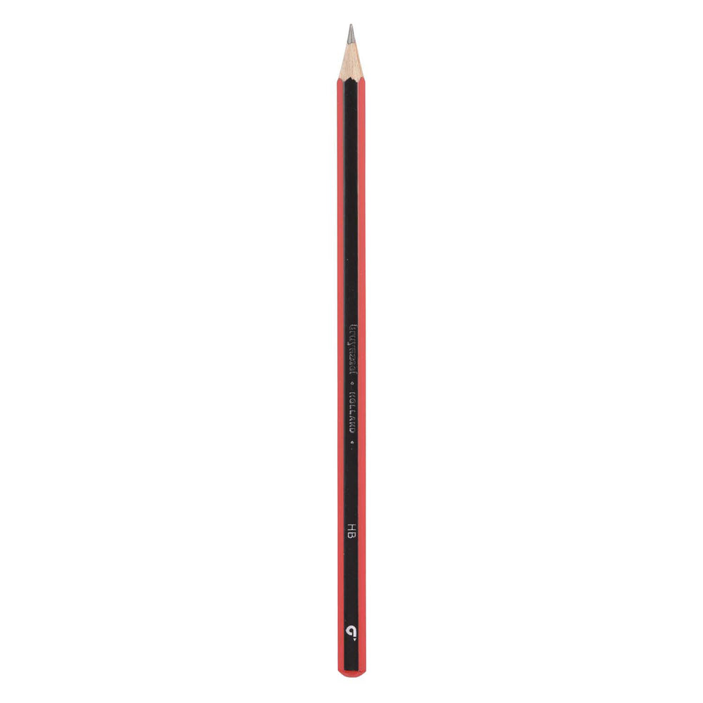 Bruynzeel HB graphite pencil black red
